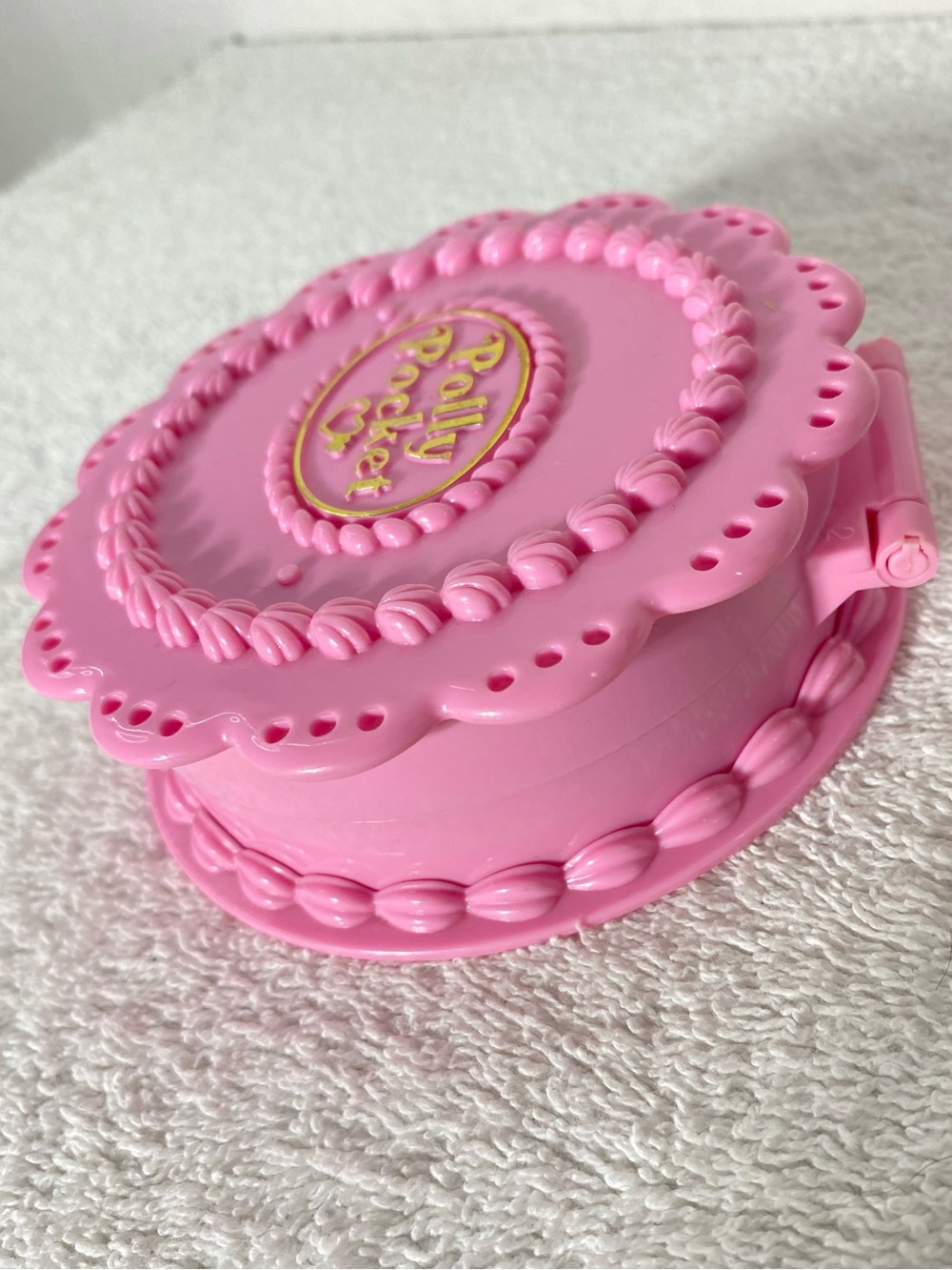 Vintage 1994 Polly Pocket Birthday Surprise Cake Compact ONLY Great Logo Hinge - Picture 7 of 16